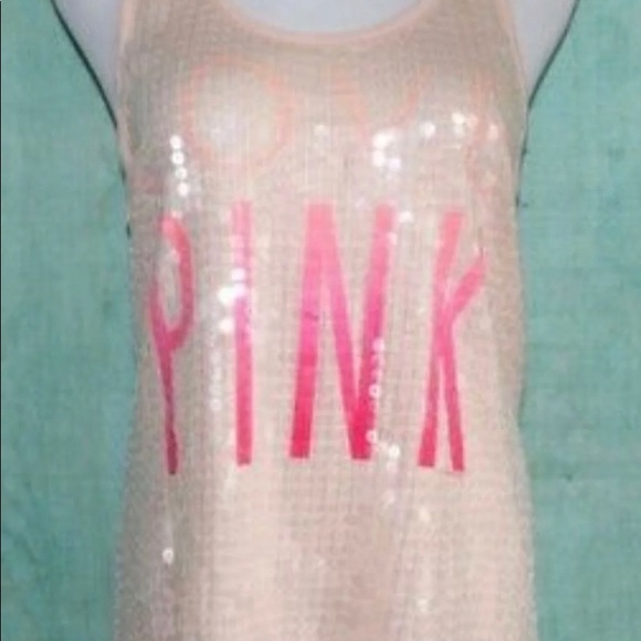 PINK Victoria's Secret Tops - Pink bling tank size large